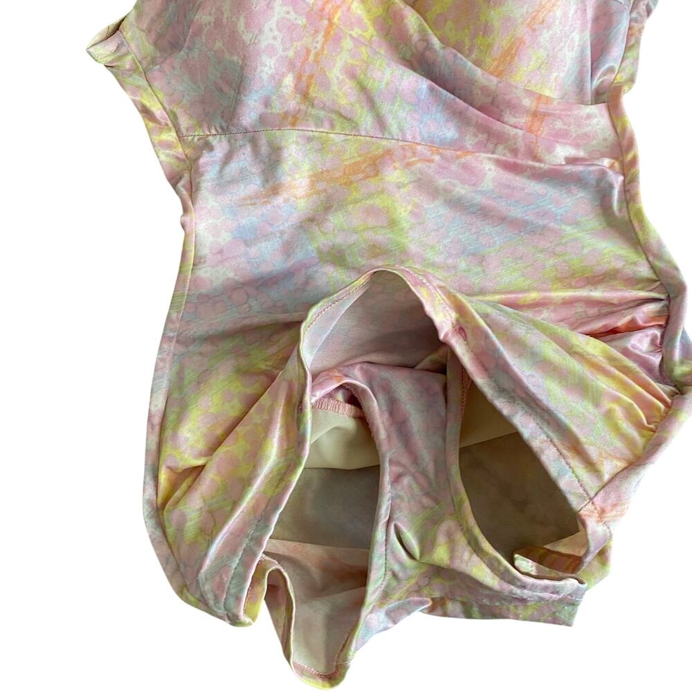 Vintage 60s Sea Scamps Pastel Pin Up Swimsuit Molded Cups Button Straps Small - Picture 8 of 10